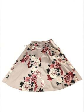Macy's Floral Print Satin Midi Skirt Size 24W